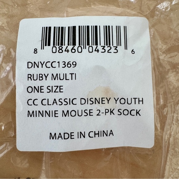 Barefoot Dreams CozyChic® Classic Disney Youth Minnie Mouse 2-pack Socks - NWT - Picture 6 of 7
